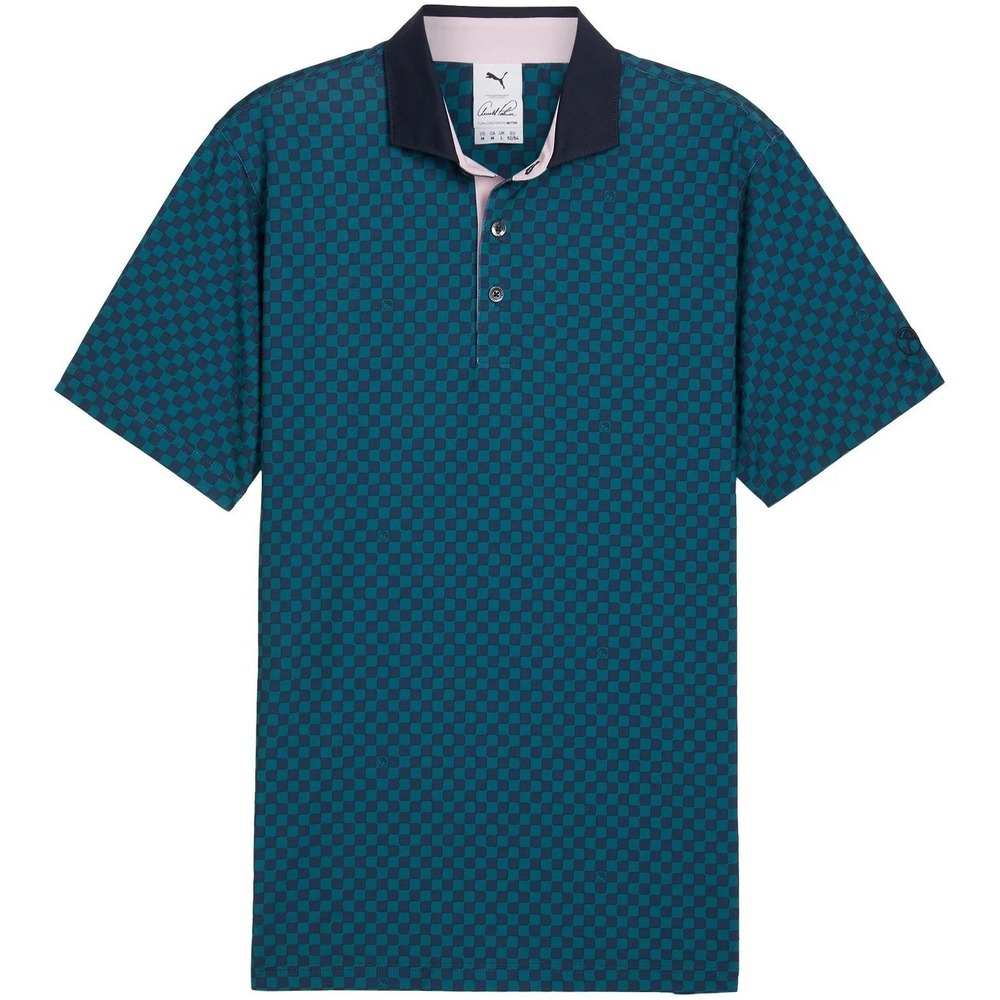 *NWT Men Large PUMA x Arnold Palmer MATTR Checkered Golf Polo Shirt 623949-04